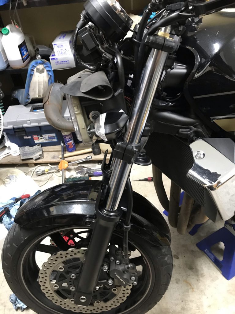 ZRX1200DAEGフロントフォークOHの画像